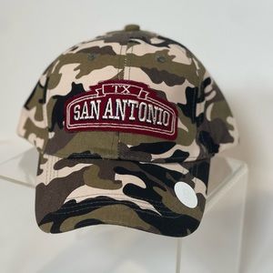 UNISEX New San Antonio TX Baseball Style Camo Cap Velcro Adjustable Back